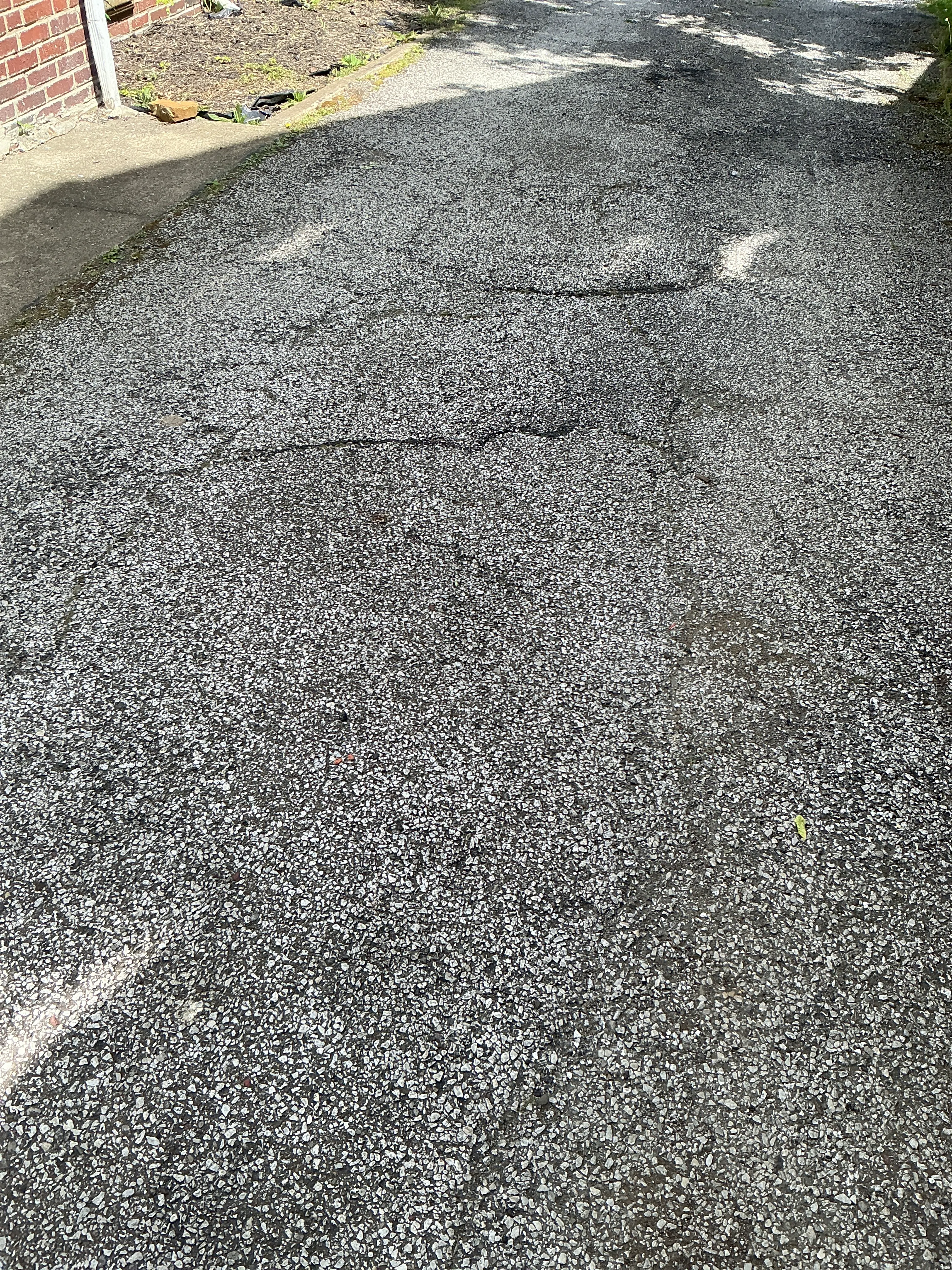 Cracked and weathered asphalt driveway requiring sealcoating or repair 2026-07-05