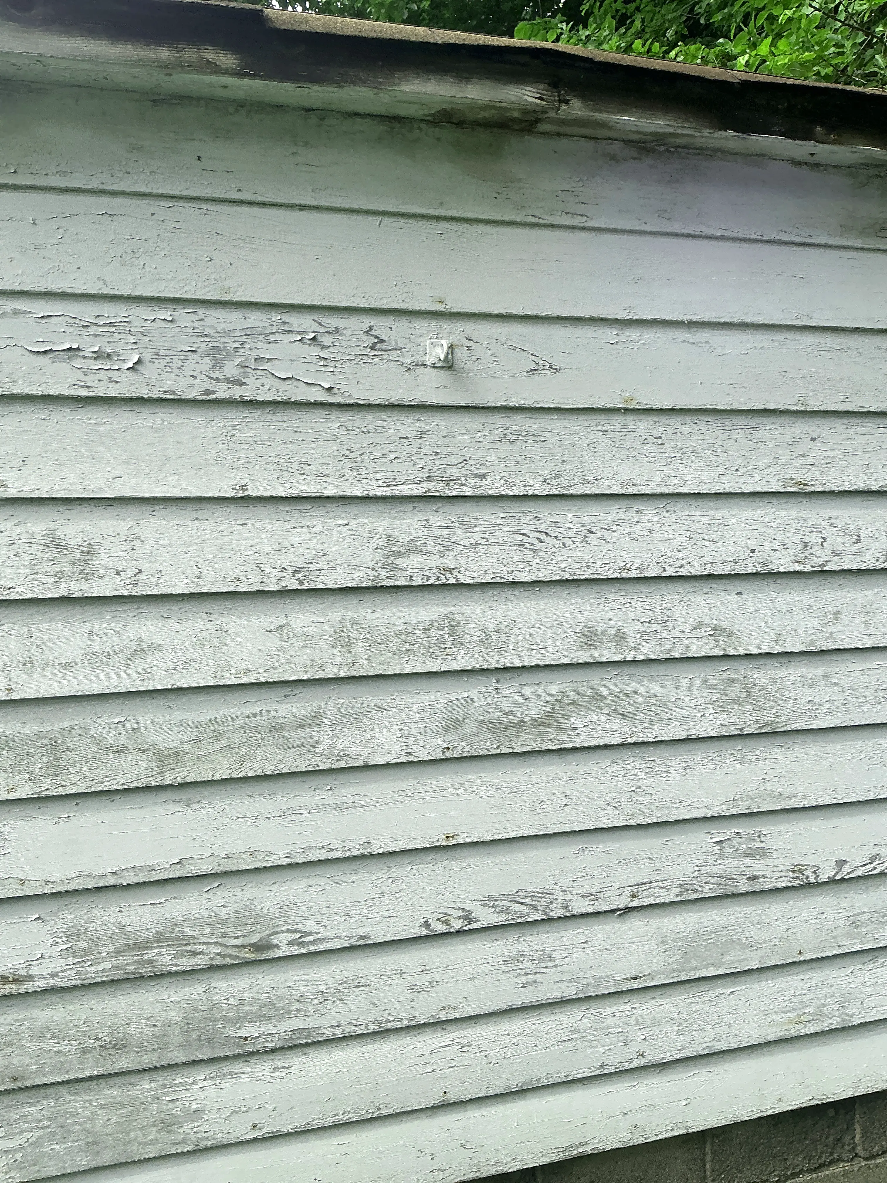 Peeling paint and weathered vertical wood siding on home exterior requiring maintenance 2026-08-11