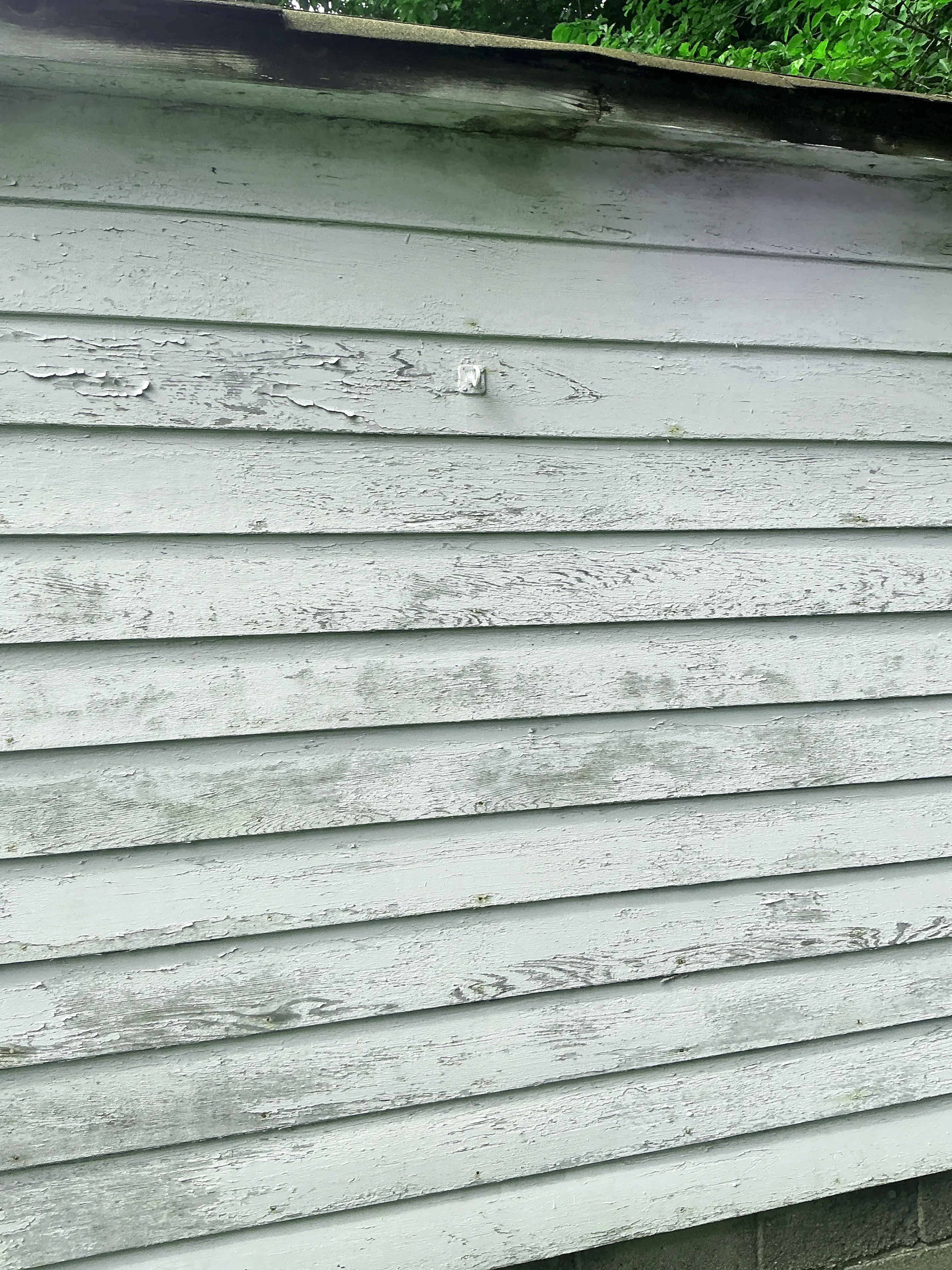 Peeling paint and weathered vertical wood siding on home exterior requiring maintenance 2026-08-06
