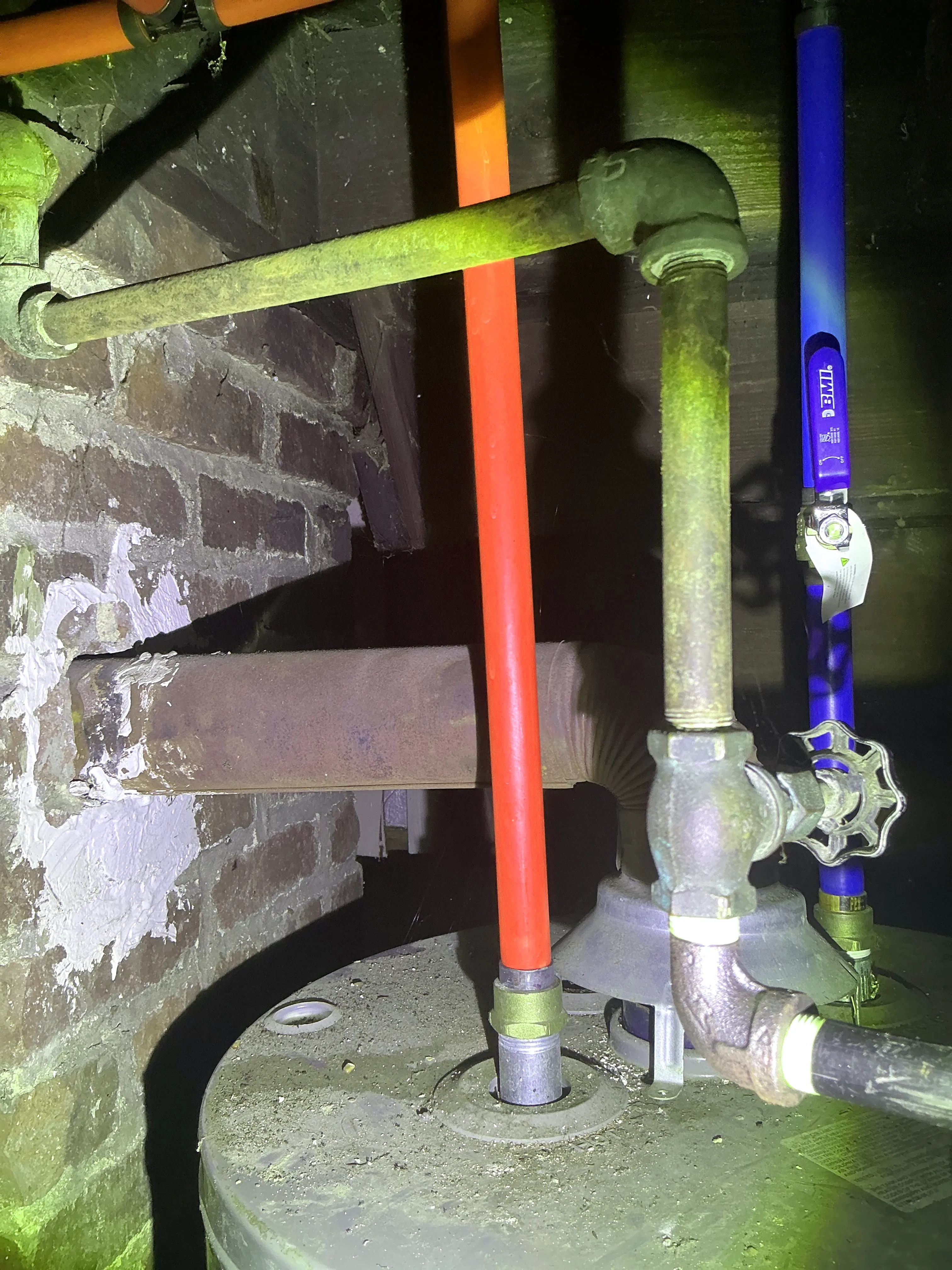 PEX water supply piping installed too close to a gas appliance flue pipe 2026-07-16