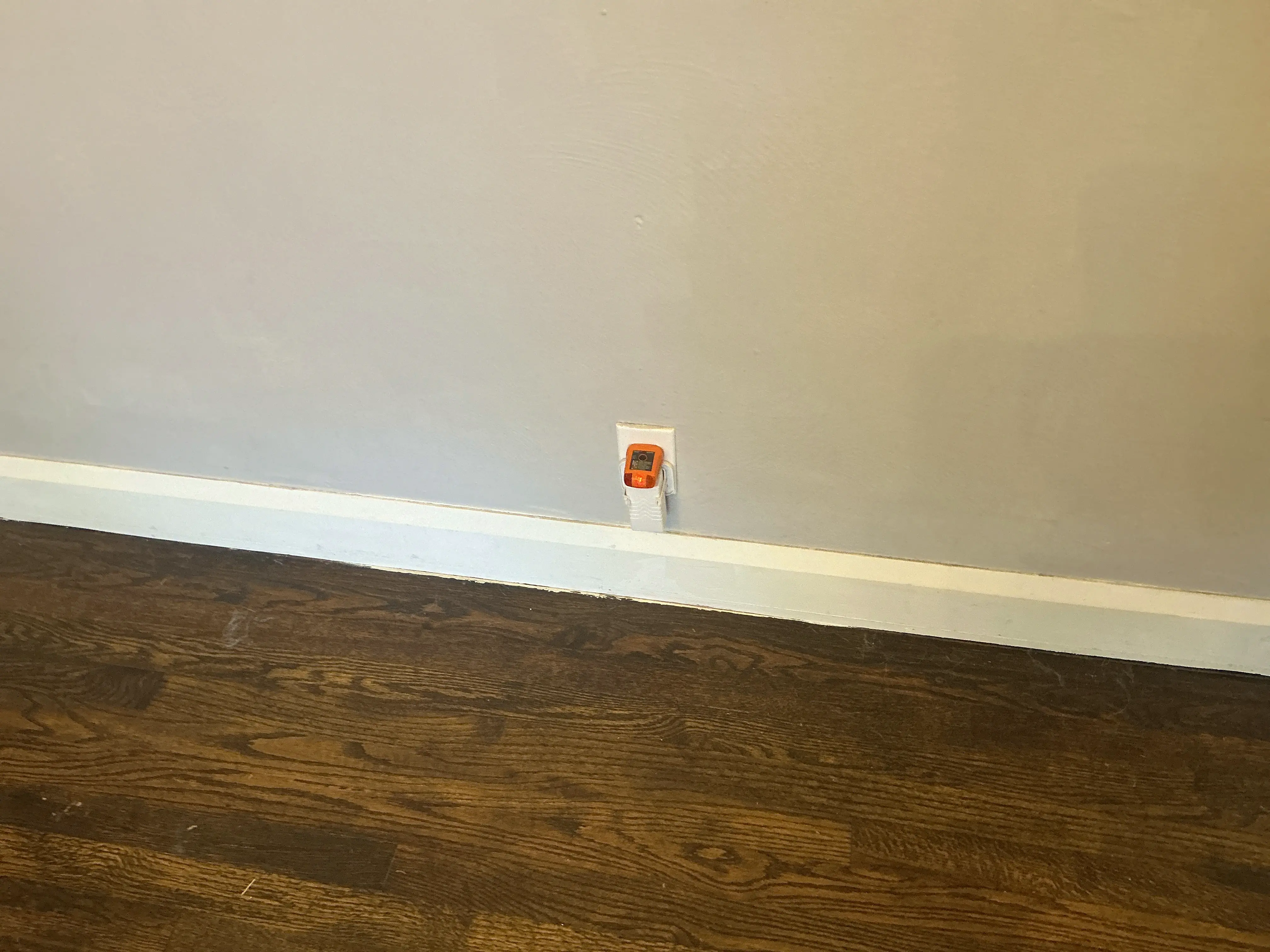 Electrical outlet tester plugged into a wall socket during a home inspection 2026-07-14